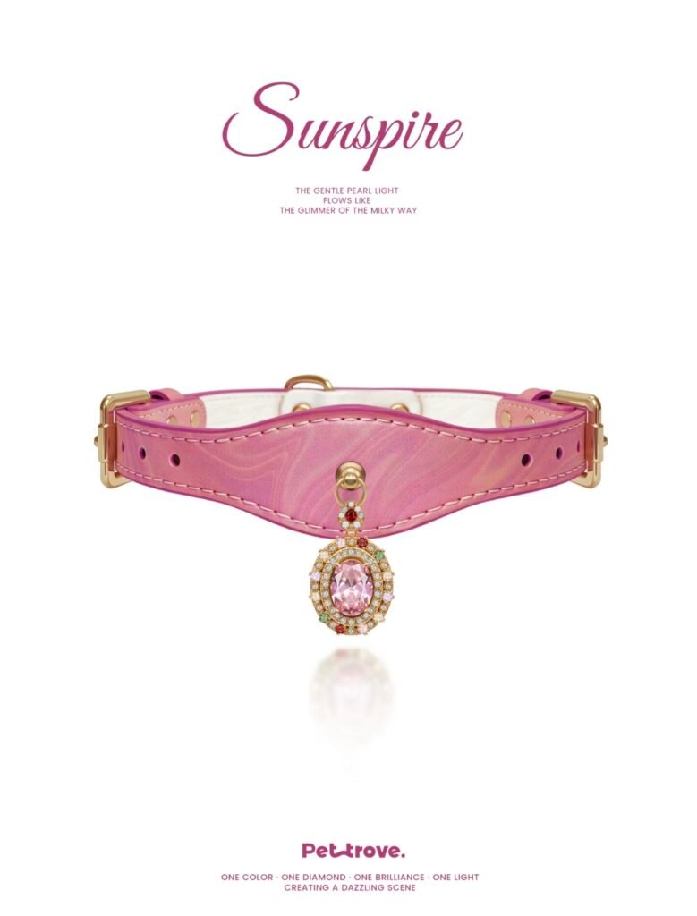 Cherry Blossom Pink Crystal Cat/Dog Collar style 1