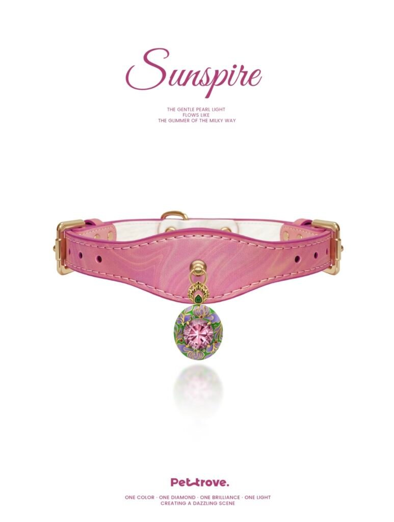 Cherry Blossom Pink Crystal Cat/Dog Collar style 2