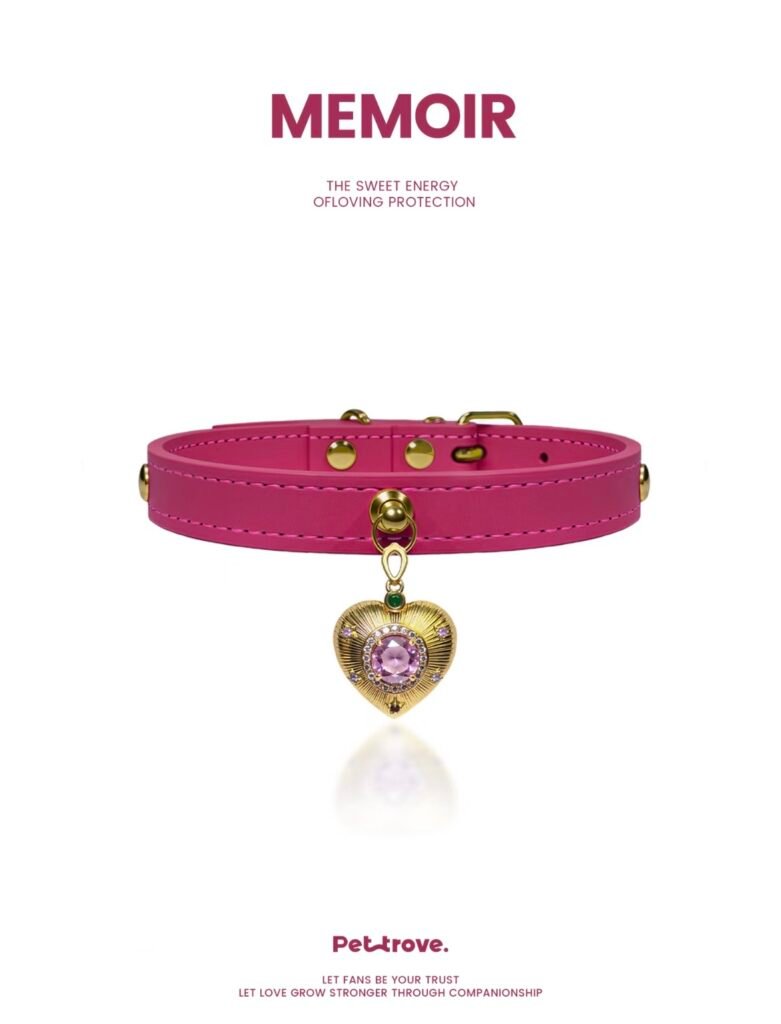 Deep Pink Crystal Dog  /Cat Collar style 1