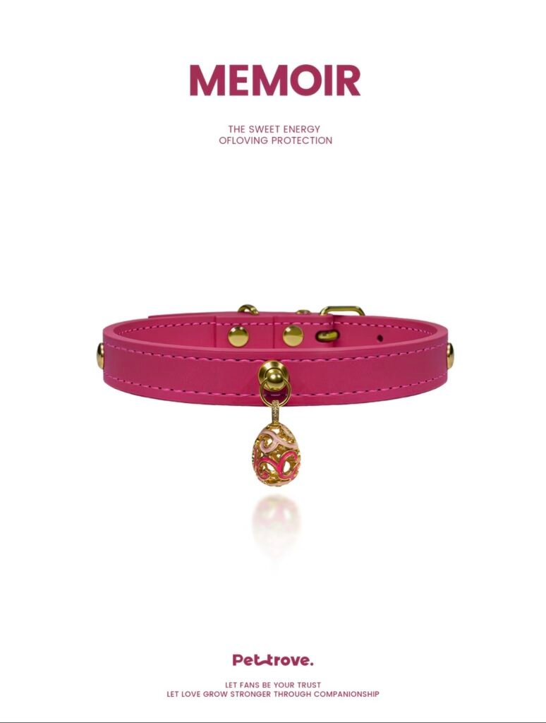Deep Pink Crystal Dog  /Cat Collar style 2