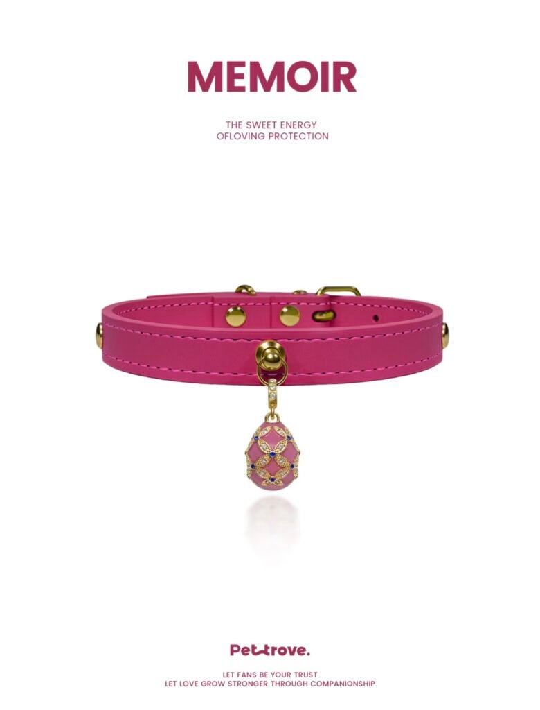 Deep Pink Crystal Dog  /Cat Collar style 3