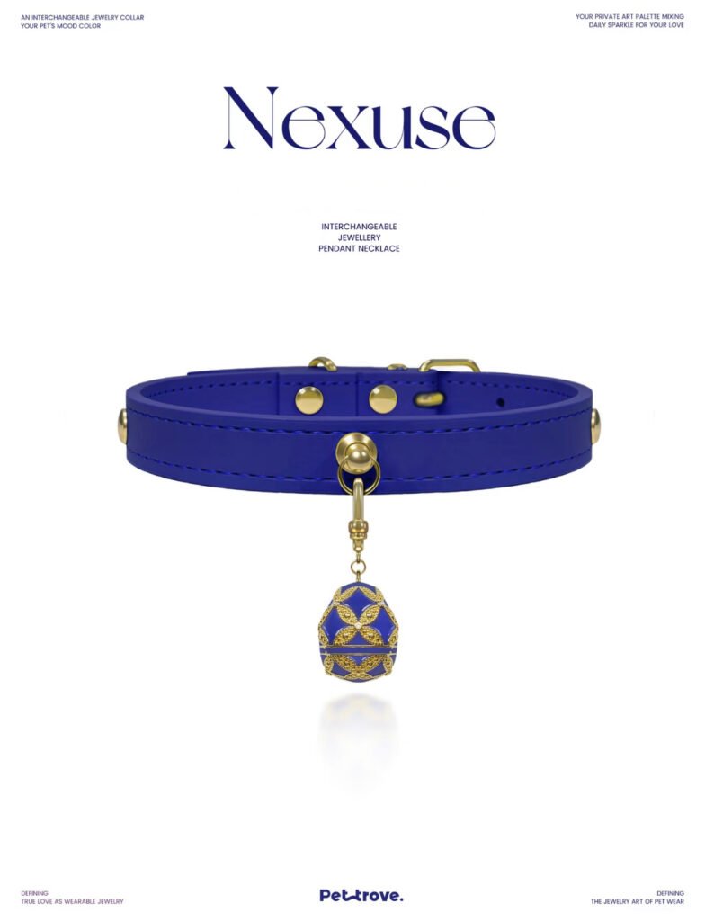 Royal Blue Crystal  cat/dog collar. style 2