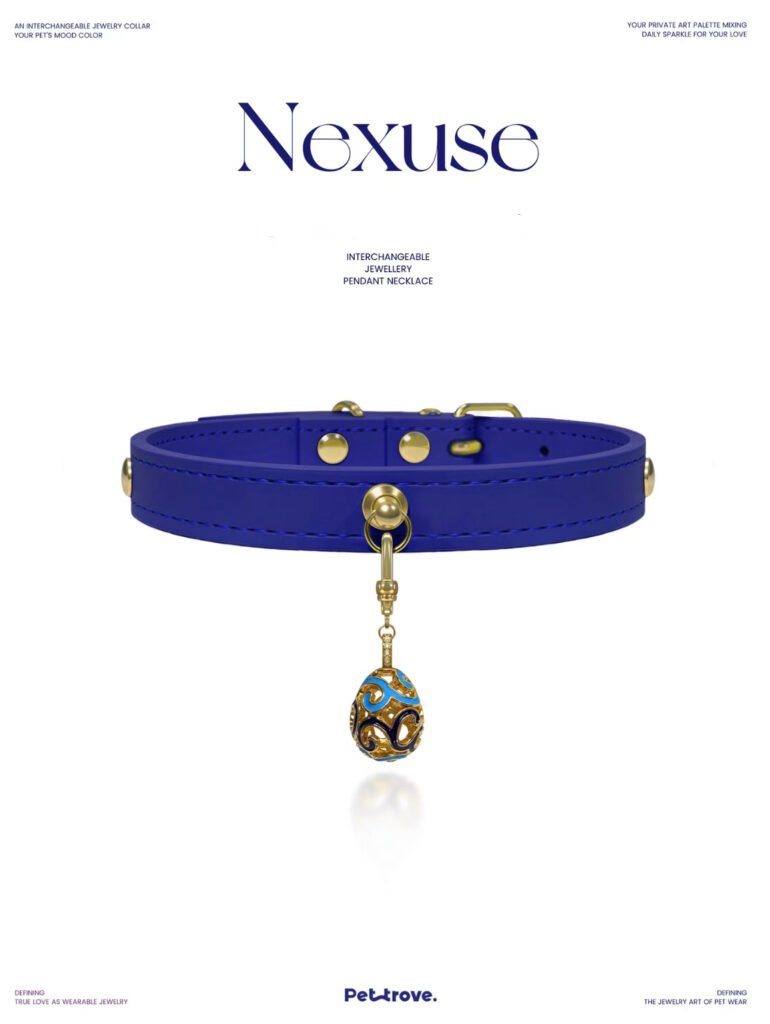 Royal Blue Crystal  cat/dog collar. style 4