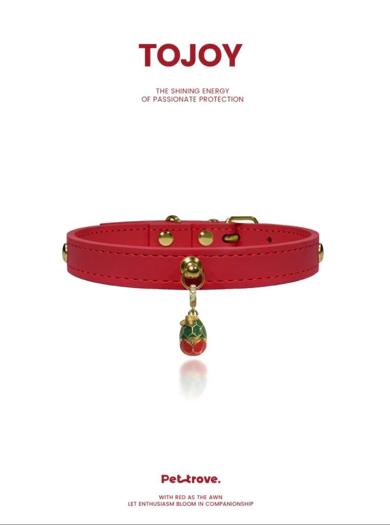Red Gilded Cat & Dog Collar style 3