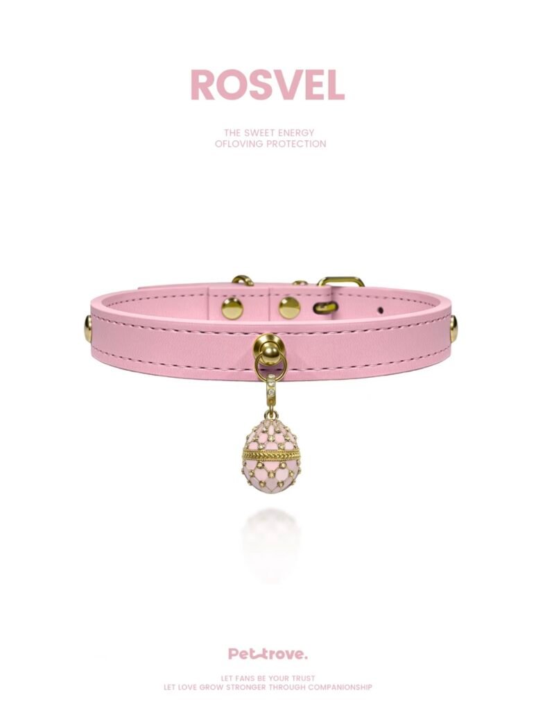 Light‑pink Rhinestone Collar for Cats & Dogs style 2