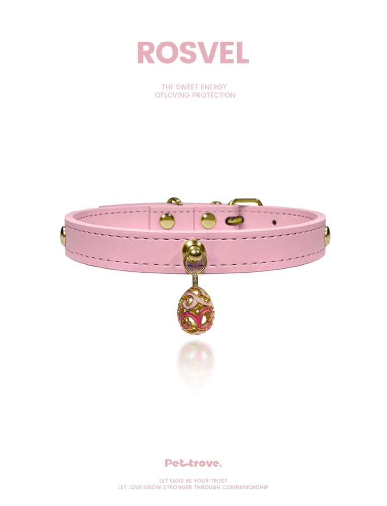 Light‑pink Rhinestone Collar for Cats & Dogs style 3