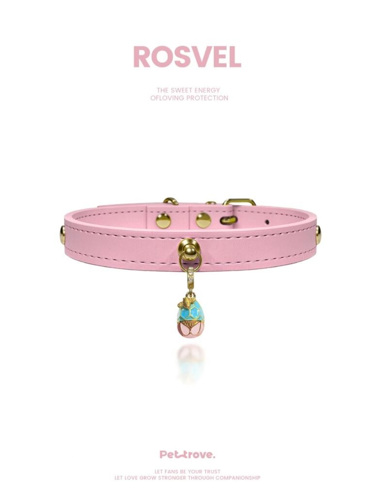 Light‑pink Rhinestone Collar for Cats & Dogs style 4
