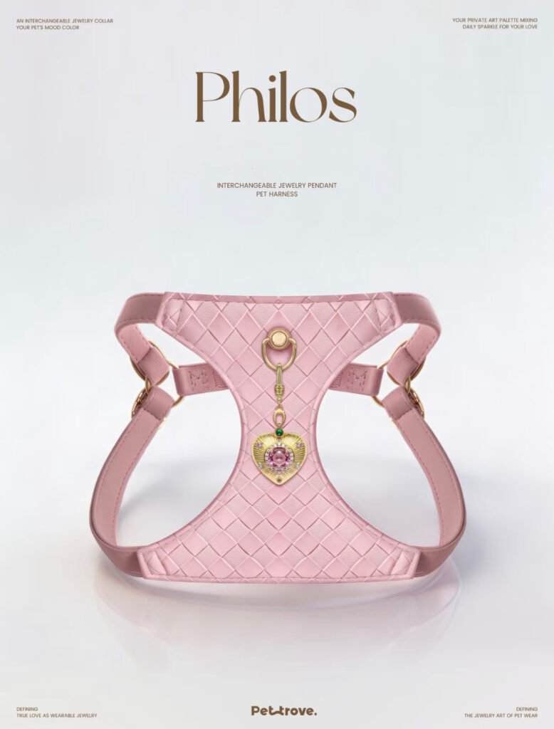 Luxury Sakura Pink Jewelry Dog/Cat Harness style 1