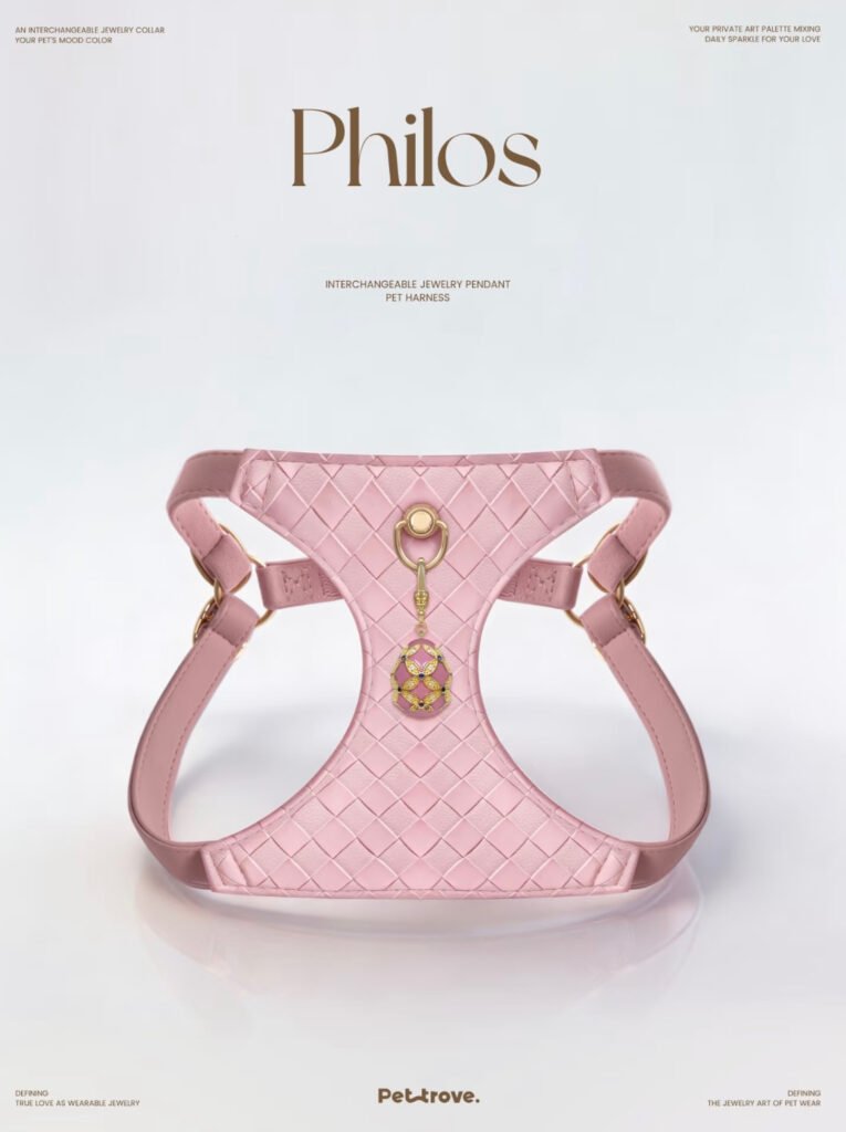Luxury Sakura Pink Jewelry Dog/Cat Harness style 2