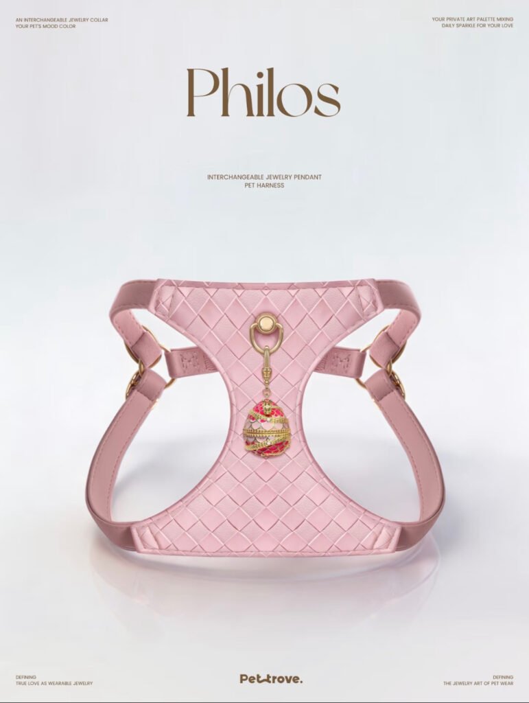Luxury Sakura Pink Jewelry Dog/Cat Harness style 3