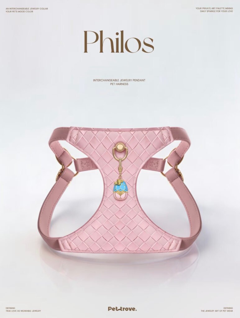 Luxury Sakura Pink Jewelry Dog/Cat Harness style 4