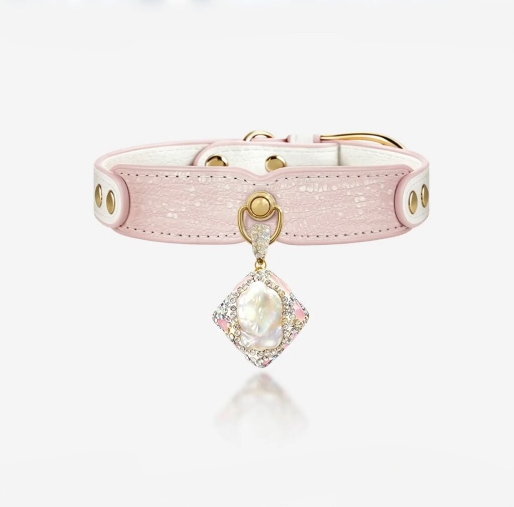 Ivory Diamond Shell Jewel Cat & Dog Collar