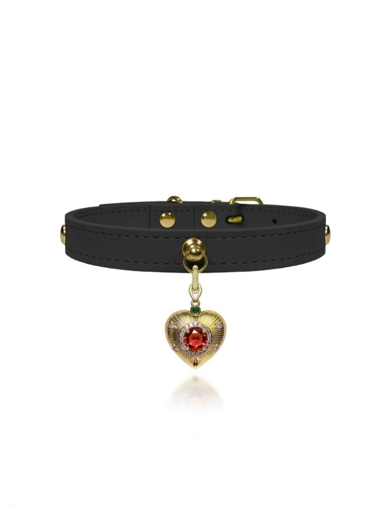 Gilded Heart Jewel Cat & Dog Collar