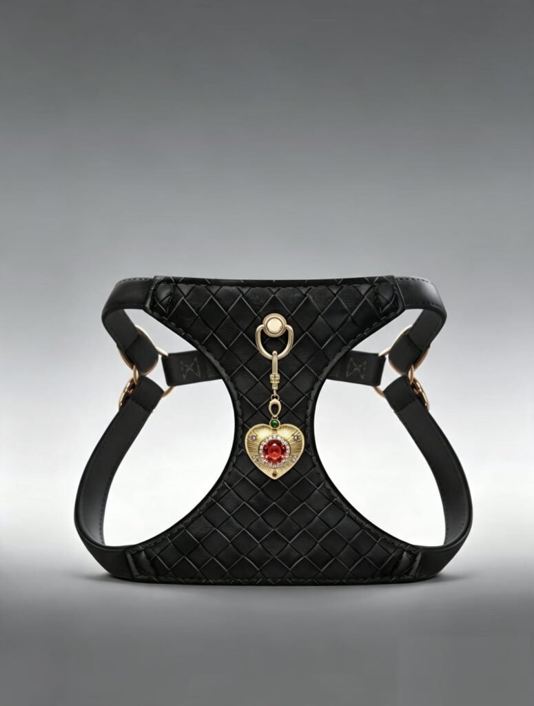 Black Woven Jewel Dog & Cat Harness11