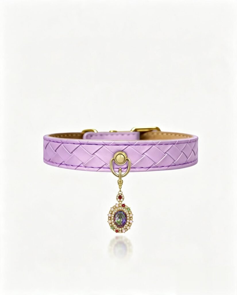Light Purple Woven Jewel Cat & Dog Collar